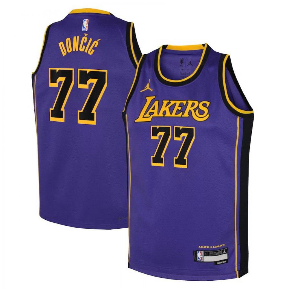 Los Angeles Lakers Youth Jordan Brand Statement Edition Swingman Jersey - Purple - Luka Dončić-Pro Kit Vault | Brand New 26/27 Sports Jerseys